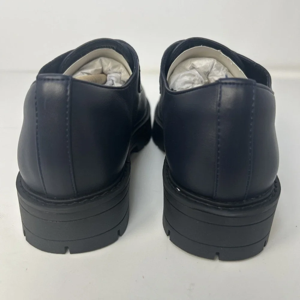 Dream‎ Pairs Kids Dress Loafers Size 1 US Navy Blue Uniform Shoes with Strap